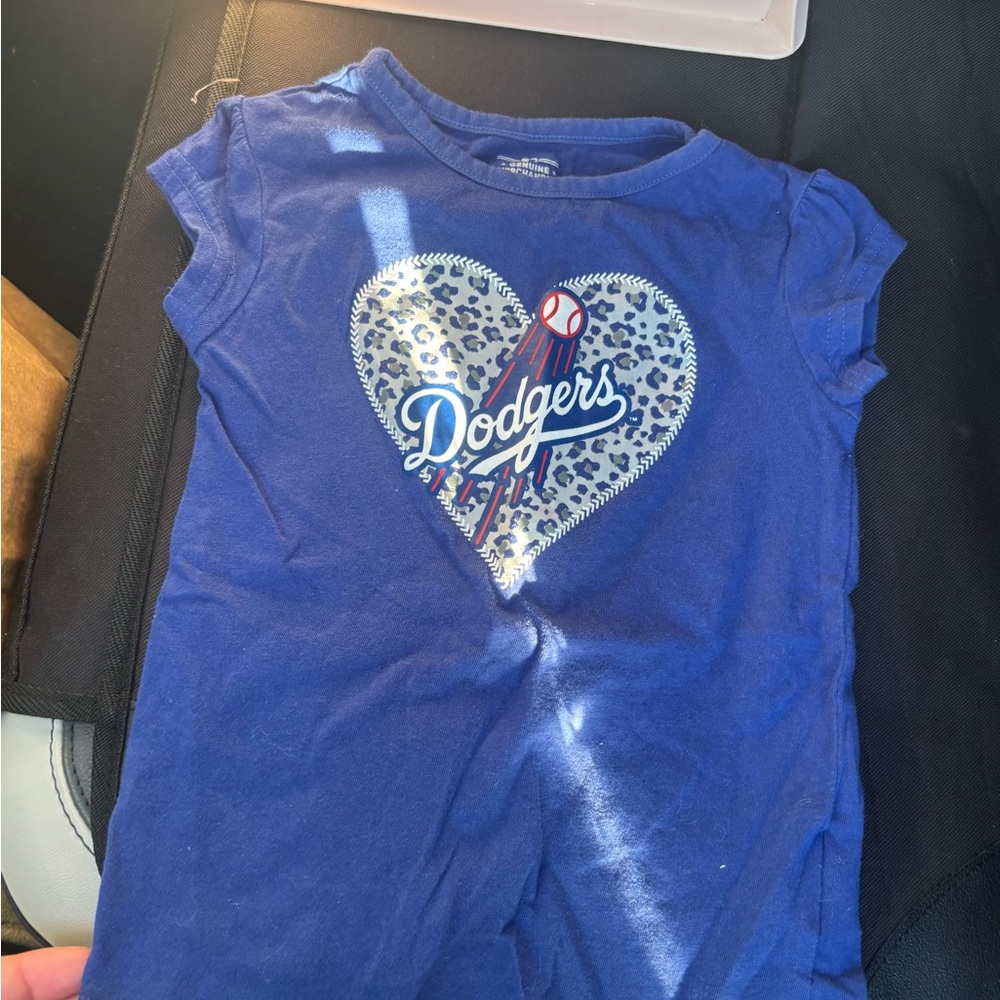 Genuine Merchandise Blue Dodgers Heart Tee